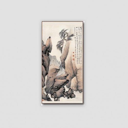 新中式装饰画客厅现代挂画墙画餐厅水墨壁画玄关画过道竖版办公室-款式