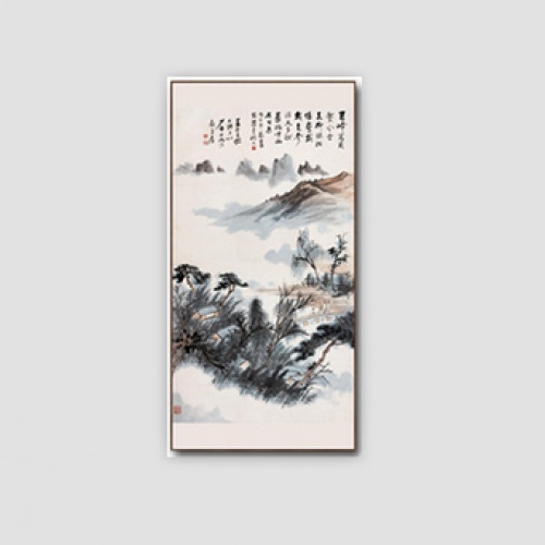 新中式装饰画客厅现代挂画墙画餐厅水墨壁画玄关画过道竖版办公室-款式