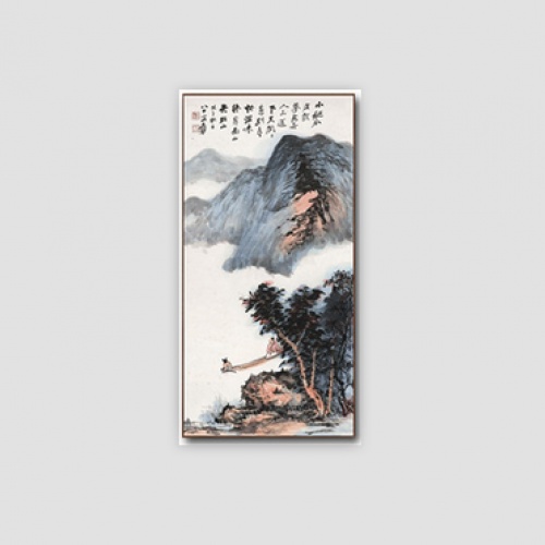 新中式装饰画客厅现代挂画墙画餐厅水墨壁画玄关画过道竖版办公室-款式