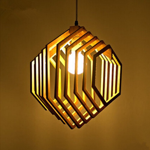 吊灯餐厅客厅实木吧台卧室木质单头艺术创意木艺北欧灯具餐吊灯
