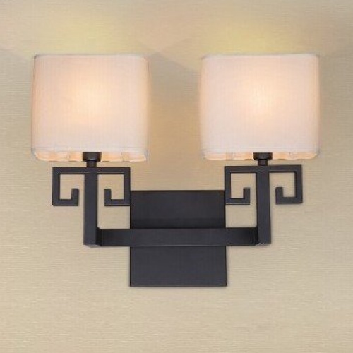 新中式壁灯 铁艺简约现代中式灯床头灯客厅创意装饰茶楼过道壁灯