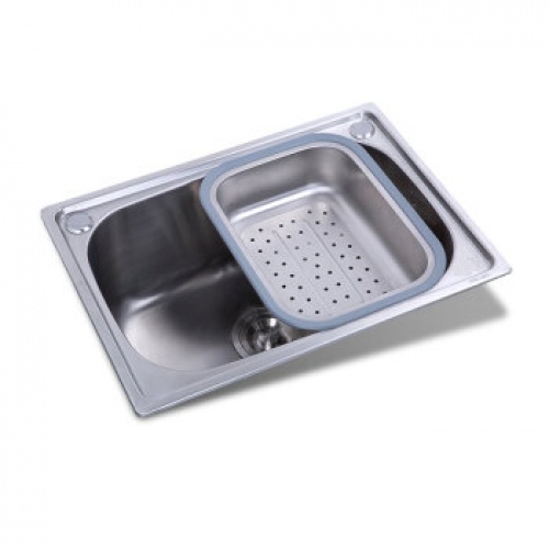 金浪莎一体拉伸不锈钢水槽 不锈钢洗菜盆 大容量单槽不含沥水篮