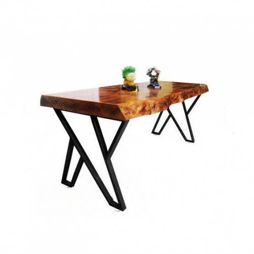 美式铁艺实木餐桌