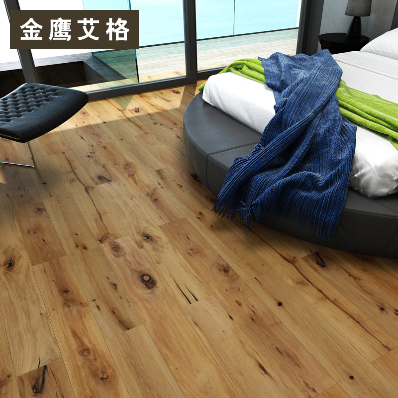 金鹰艾格本色橡木三层实木复合地板环保美式实木地板DS9021