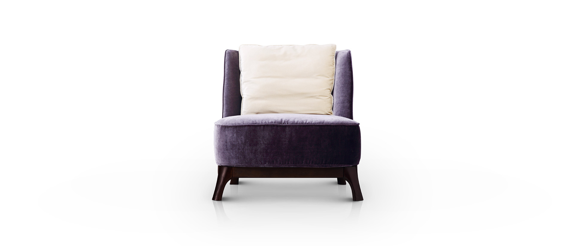 斯高客厅简约现代紫色丝光绒布沙发