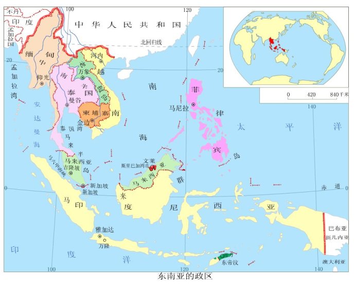 东南亚地图图片