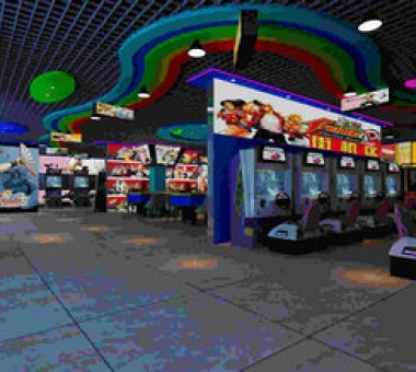 4款游戏厅装修效果图 高档大型电子游戏厅室内装修设计图.jpg