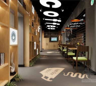 [黑龙江]创意产业孵化园现代咖啡厅室内装修施工图(含.jpg