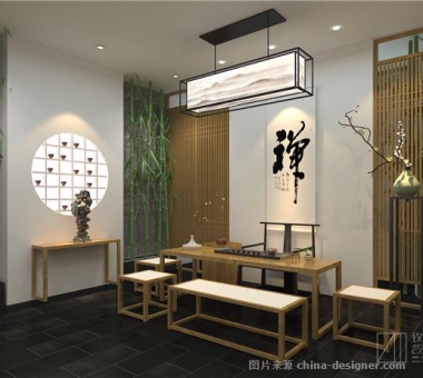 禅式茶室装修效果图