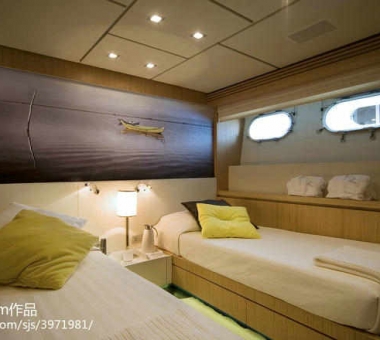 4款帆船酒店客房装修效果图 高档豪华游轮房间卧室布置设计图片.jpg