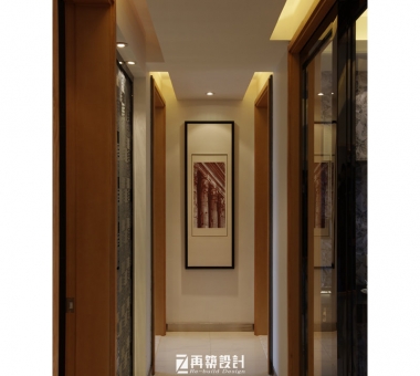 20万打造125平三室两厅现代精装-过道.jpg
