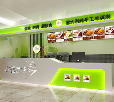 门店吧台装修效果图