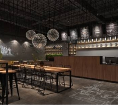 门店吧台装修效果图